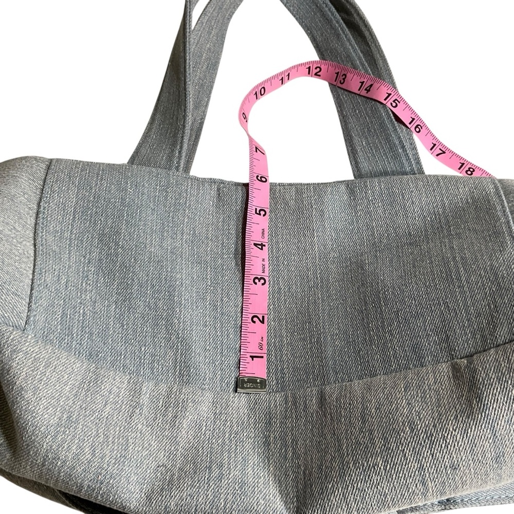 True Religion faded denim jeans purse with front patch logo.  NWT. - Picture 10 of 10